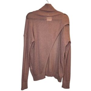 SEMICOUTURE Women’s Turtleneck Long Sleeve Knitted Dirty Pink Sweater Sz L